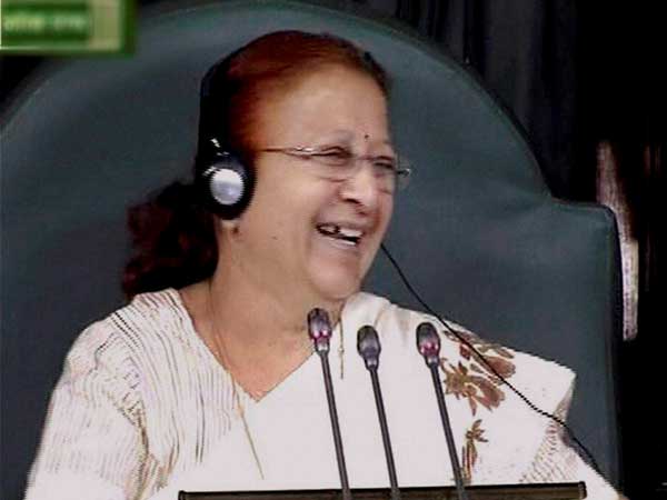 Lok Sabha Speaker Sumitra Mahajan in the House