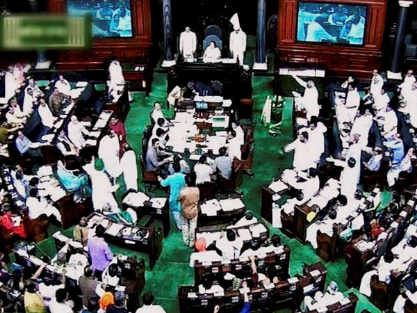 A scene in the Lok Sabha in New Delhi