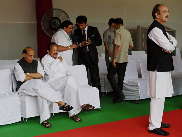 Union Home Minister Rajnath Singh, Parliamentary Affairs Minister Venkaiah Naidu