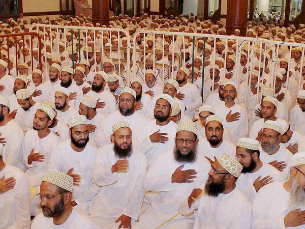 Bohra community members, who are celebrating Eid