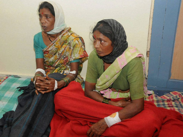 Injured villagers being treated at a hospital in Pune