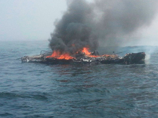 Fire on vessel 