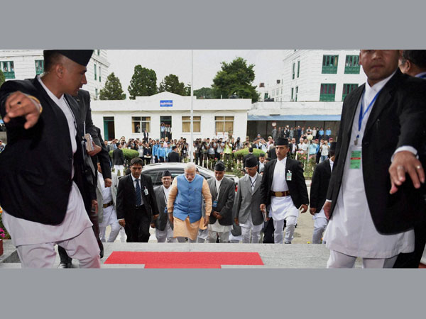 PM Modi at PMO Chambers, Kathmandu