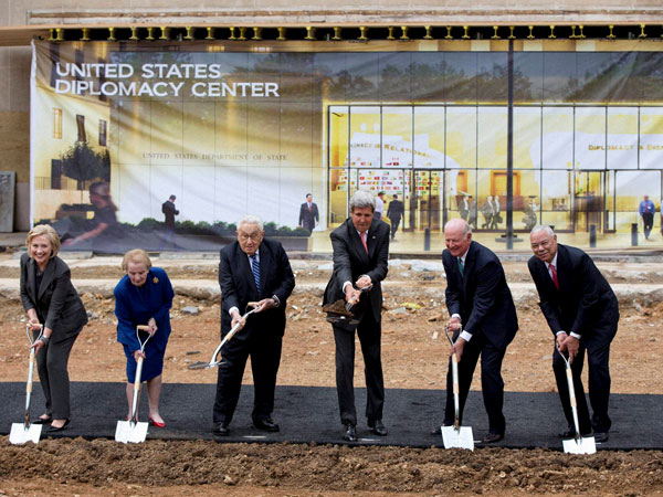 John Kerry at the groundbreaking ceremony