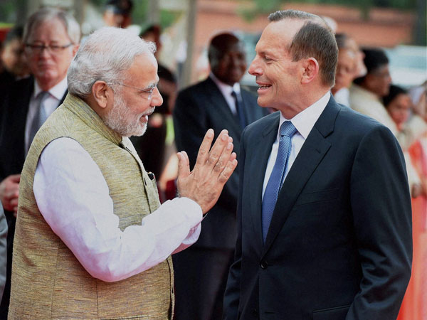 PM Modi with his Australian counterpart Tony Abbott