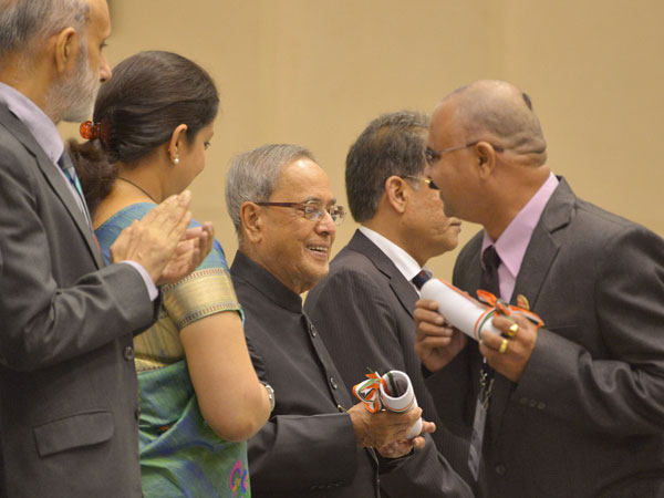 Prez with Union HRD Minister Smriti Irani