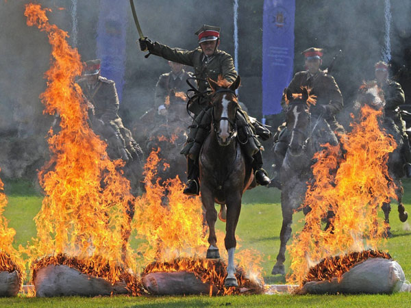Cavalry show in Poland 