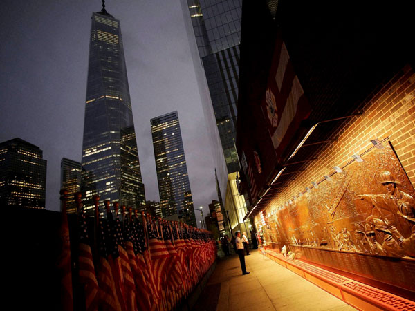 A man admiring the memorial 