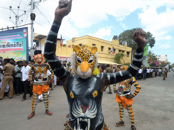 AIADMK cadres in a jubilant mood 