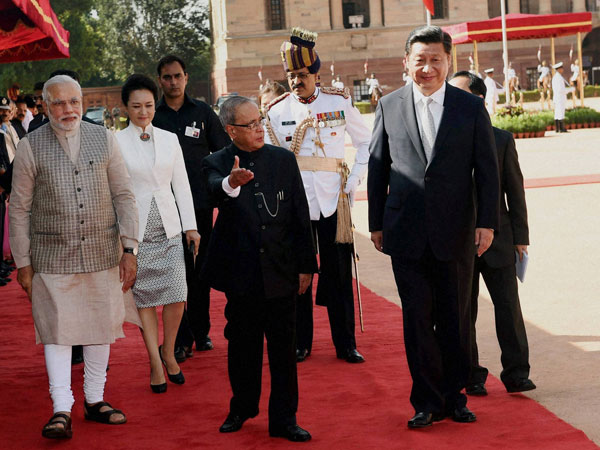 President Pranab Mukherjee with his Chinese counterpart Xi Jinping