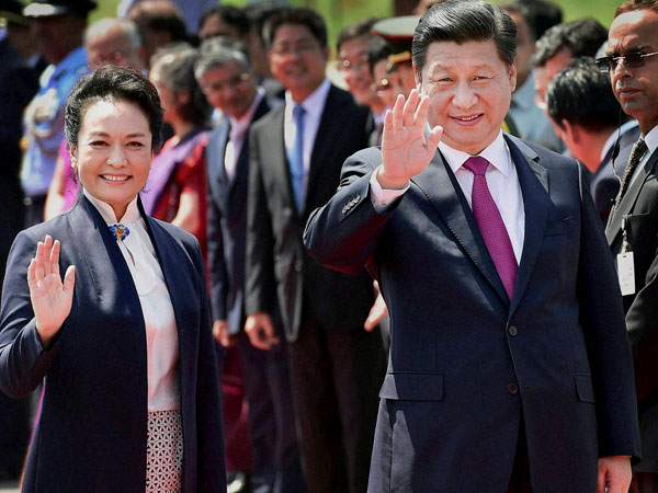 Chinese President XI Jinping with wife Peng Liyuan