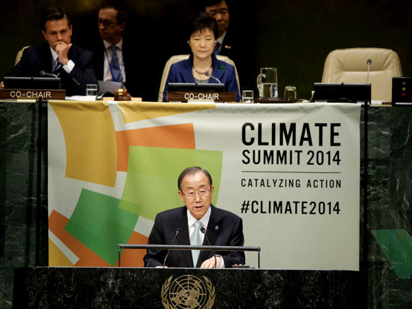 Moon speaks at UN Climate Summit 
