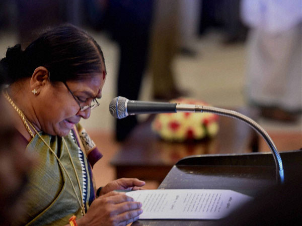 AIADMK leader B Valarmathy breaks down