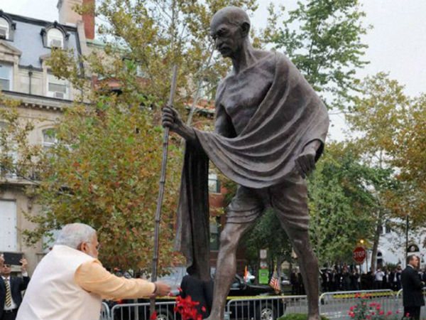 Modi paying tribute to father of nation