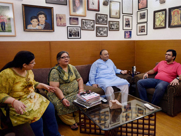 Finance Minister Arun Jaitley at his new official residence