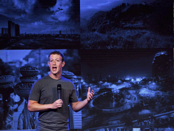 Facebook co-founder Mark Zuckerberg speaks