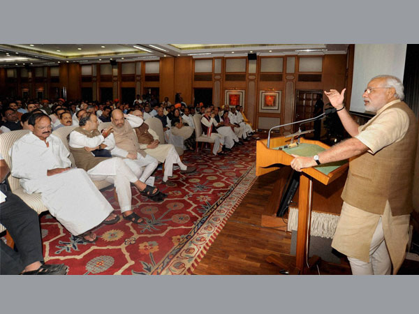 Prime Minister Narendra Modi addresses NDA MP's