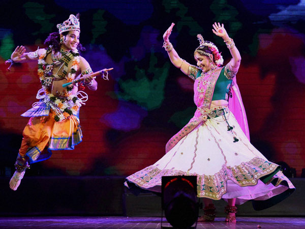 Actress and BJP MP Hema Malini perform