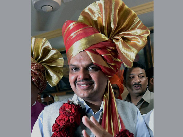 Devendra Fadanvis after being elected as the BJP legislative party leader