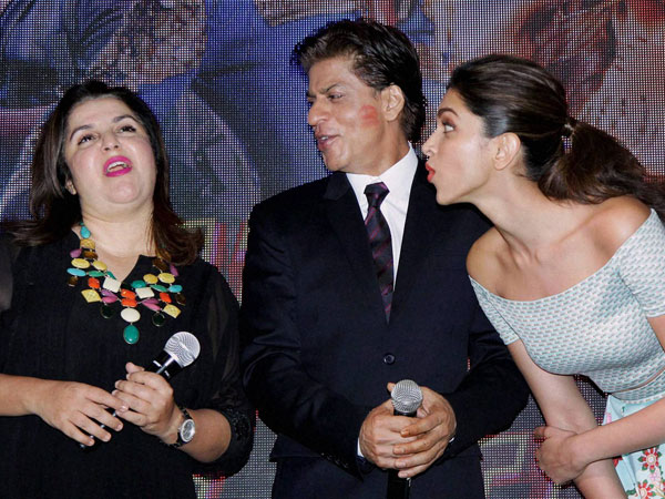 Bollywood actor Shah Rukh Khan with filmmaker Farah Khan