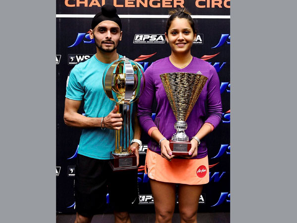 Indian Squash players Dipika Pallikal and Harinder Pal