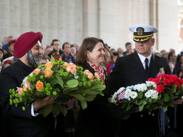 Armistice Day ceremony in Belgium