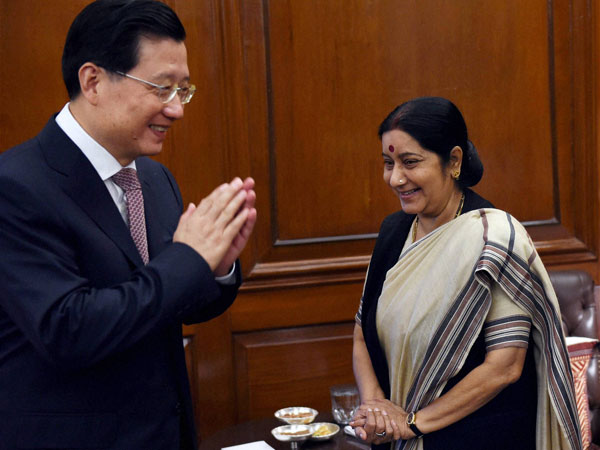 External Affairs Minister Sushma Swaraj with Quang Wei