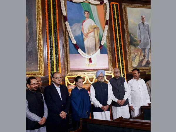 Paying tributes to the former Prime Minister Indira Gandhi