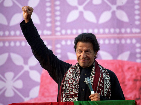 Thousands of Khan's supporters gathered in Larkana