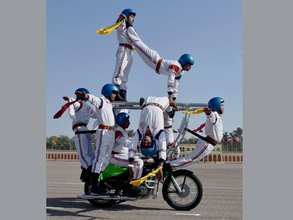 BSF daredevils perform during the 49th Raising Day 