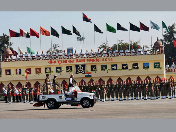 Home Minister Rajnath Singh with BSF Director General