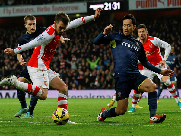 Aaron Ramsey in action 