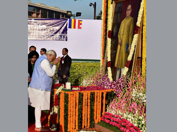 Modi pays tributes to Ambedkar Modi pays tributes to Ambedkar