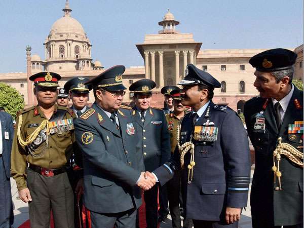 IAF chief Air Marshal receives Colonel General Zhasuzakov IAF chief Air Marshal receives Colonel General Zhasuzakov