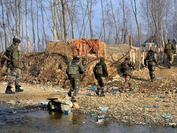 Army jawans during an encounter operation in Kupwara