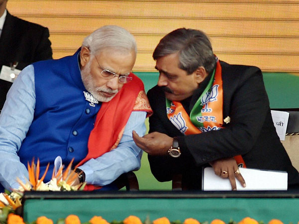 Satish Upadhyaya with Narendra Modi