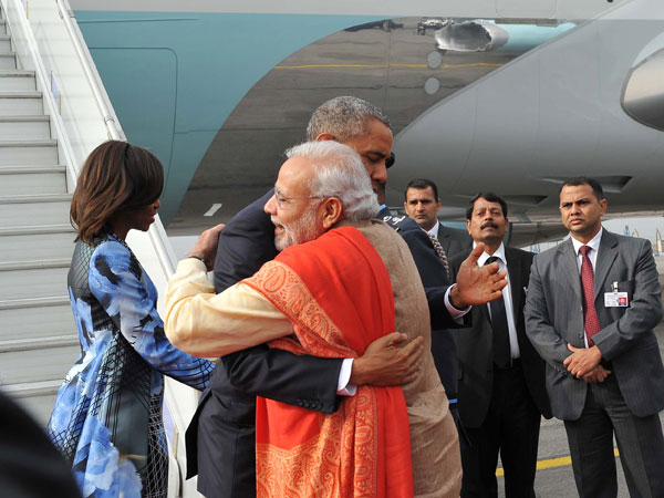 Modi-Obama hug