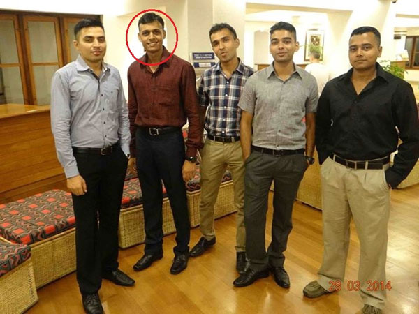 Lt Abhinav Nagori (2nd from left) with his coursemates