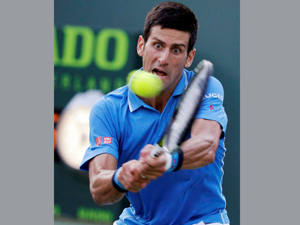 Fierce Djokovic on court 