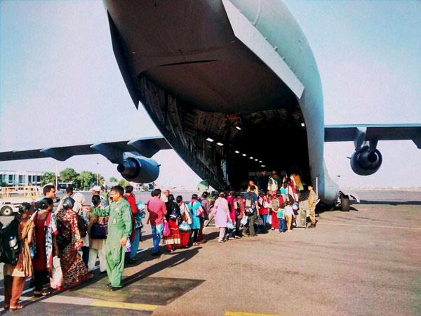 Indians from Yemen arrive back home