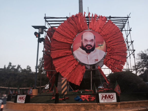 BJP President Amit Shah's posters in Bengaluru BJP President Amit Shah's posters in Bengaluru