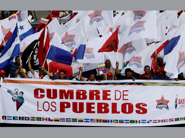 Demonstrators protest in Panama City 