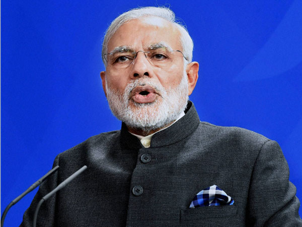 Narendra Modi interacts with the media 