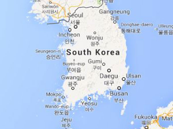 South Korea map South Korea map