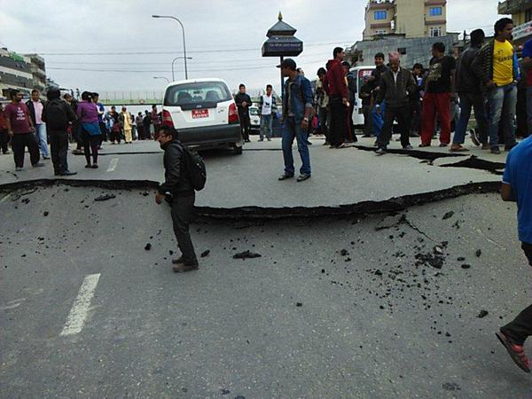 Huge depressions on Nepal roads