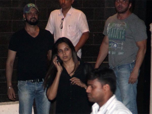 Bipasha Basu at Salman Khan's residence
