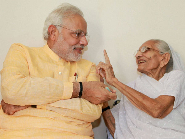 Mother-son sharing some light moments