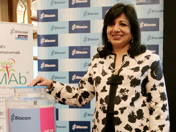 Biocon founder Kiran Mazumdar Shaw Biocon founder Kiran Mazumdar Shaw