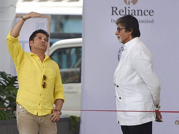 Sachin Tendulkar and Amitabh Bachchan