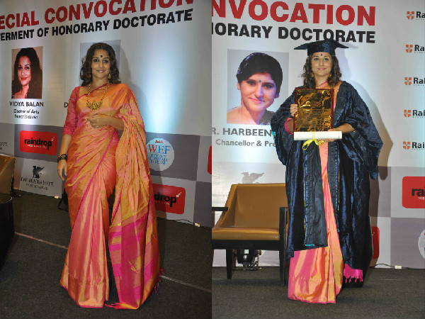 Pics: Vidya Balan conferred with honorary doctorate